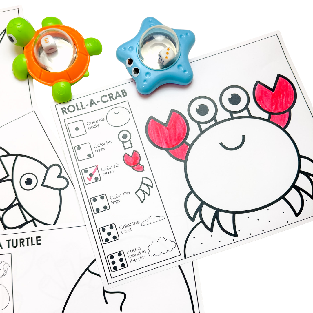 Ocean Animal Dice Popper Activities